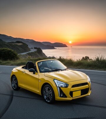 Discover the compact joy of the Daihatsu Copen, a turbocharged convertible blending Japanese kei car efficiency with exhilarating open-top driving.