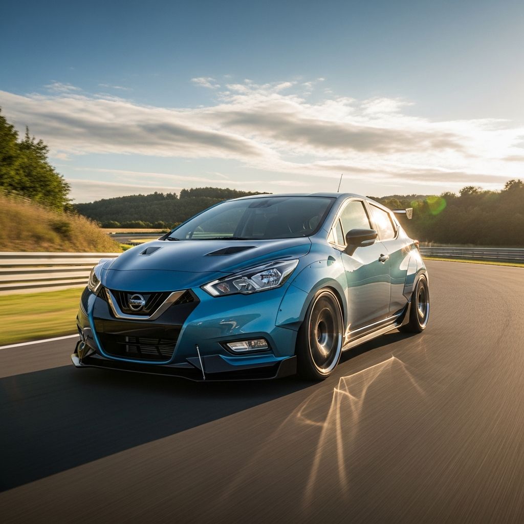 Discover the thrilling Nissan Micra R, blending electric efficiency with sporty dynamics for urban driving enthusiasts.