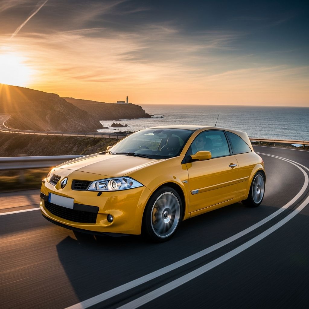 Discover the thrilling performance, sharp handling, and timeless appeal of the Renault Megane RS 225, a benchmark hot hatch from the mid-2000s.