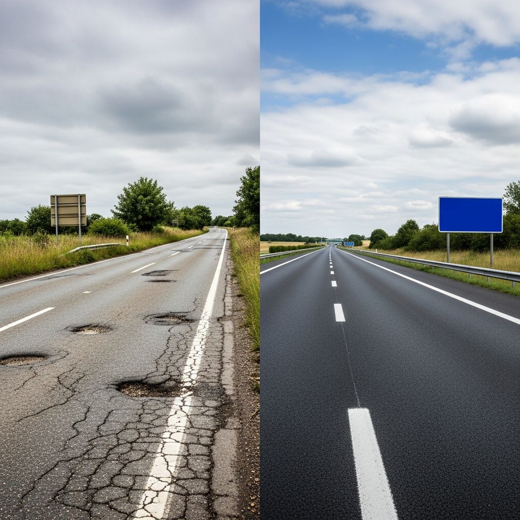 Exploring why Britain's road infrastructure falls short of France's superior system in quality, scale, and driver experience.