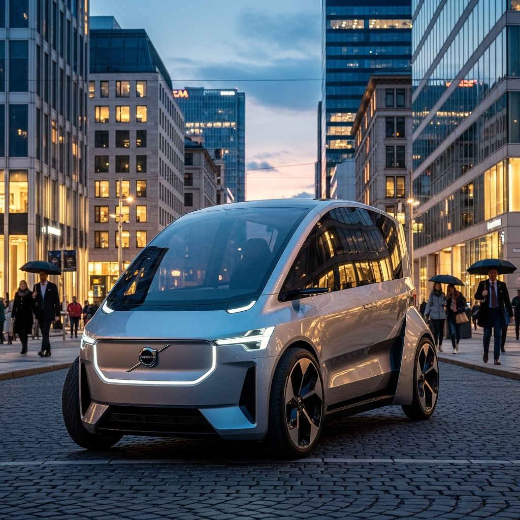 Volvo Tandem: Narrow Urban Car Transforming City Parking Narrow design meets practical city performance in Volvo's innovative urban electric.
